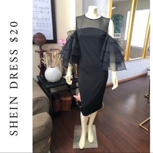 SHEIN SHEER SLEEVE DRESS